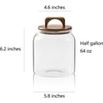 thumbnail image 2 of Sweejar Glass Jars for Laundry Room Organization, Half-Gallon Laundry Pods Container, Glass Food Storage Jars with Airtight Lid, 2 Pack, Hand Lid, 2 of 8