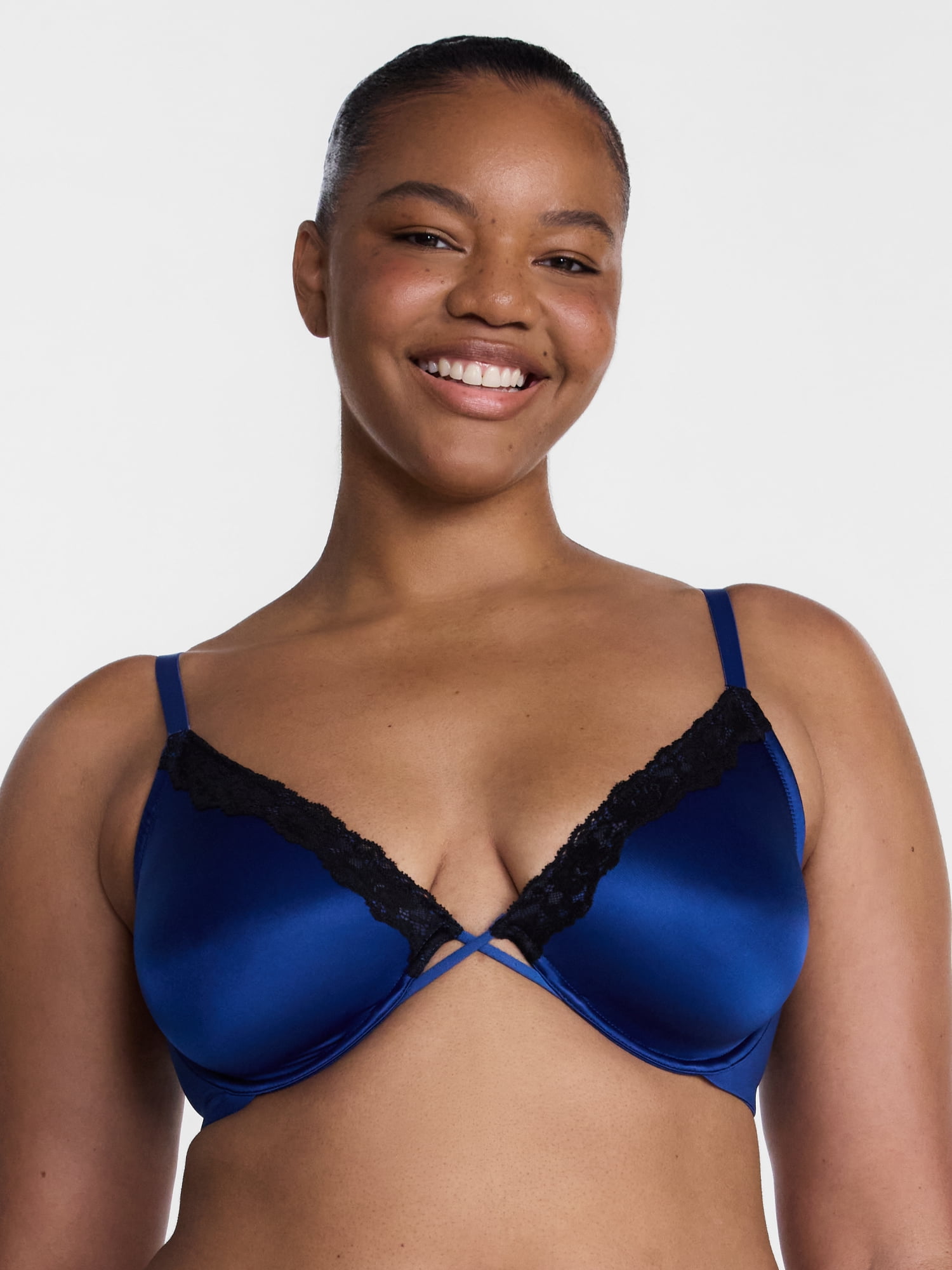 Joyspun Women's Shine and Lace Underwire Bra, Sizes 36C-40DDD