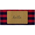 thumbnail image 1 of Buffalo Plaid Rug Black Red Cotton Checkered Doormat with Hello Mat, Plaid Area Rug Entry Way Porch Mat, 1 of 1