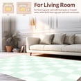 thumbnail image 2 of ODIKA 2'x3' Machine Washable Non-Slip Area Rug, Interlocking Checkerboard with Sage and Crisp Contrast High Traffic Rug, White, 394706, 2 of 7