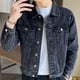 thumbnail image 3 of Abrigos de mezclilla para hombre, chaqueta vaquera con botones de otoño para hombre, ropa de abrigo de invierno negra para hombre, 2024, original, de alta calidad, bajo costo, estética G, 3 of 5