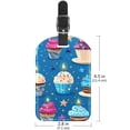 thumbnail image 6 of Square 2Pack PU Leather Cup Cake Cruise Luggage Tag with Privacy Cover and Name ID Tag for Travel Handbags Backpacks Luggage Tags, 6 of 6
