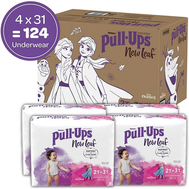 Pull-Ups New Leaf girls Disney Frozen Potty Training Pants Training  Underwear, 2T-3T, 124 ct 