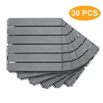 12" x 12" Outdoor Floor Tiles, BTMWAY Square Teak Interlocking Deck Tiles, All-Weather Waterproof Wood Acacia Tiles Patio Garage Flooring Tiles for Garden Deck Poolside, Set of 30 Tiles, A6997
