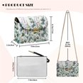thumbnail image 6 of TSOVTHRID Crossbody Bags for Women Trendy PU Leather Shoulder Bag Minimalist Handbags Purses for Women with Detachable Chain Strap, Eucalyptus Leaf Daisy Floral Watercolor Print, 6 of 7