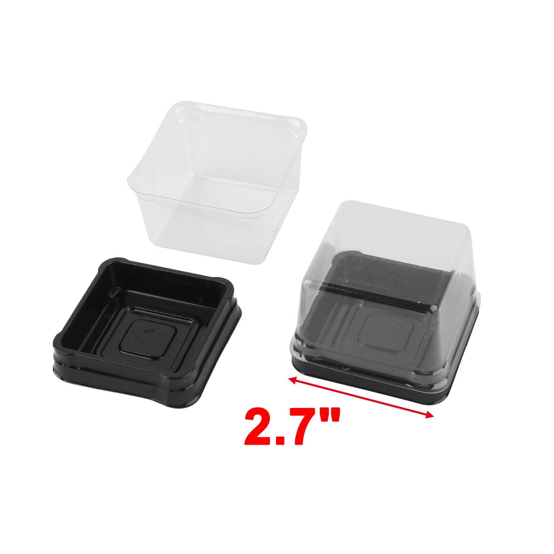 Unique Bargains Plastic Bakery Chinese Moon Cake Muffin Boxes Container Holder Cover 50pcs