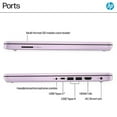 thumbnail image 3 of HP 14" HD Student&Business Laptop, Intel N150 CPU(Beats i3-1115G4), 16GB RAM,128GB UFS , Webcam, Bluetooth, Win 11 Home S, Honey Lavender, 3 of 7