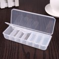 thumbnail image 4 of Organizador Estuches grandes para pastillas de viaje Caja portátil para medicamentos de 7 días Contenedor para tabletas (transparente) Likrtyny  Libre de BPA, 4 of 9