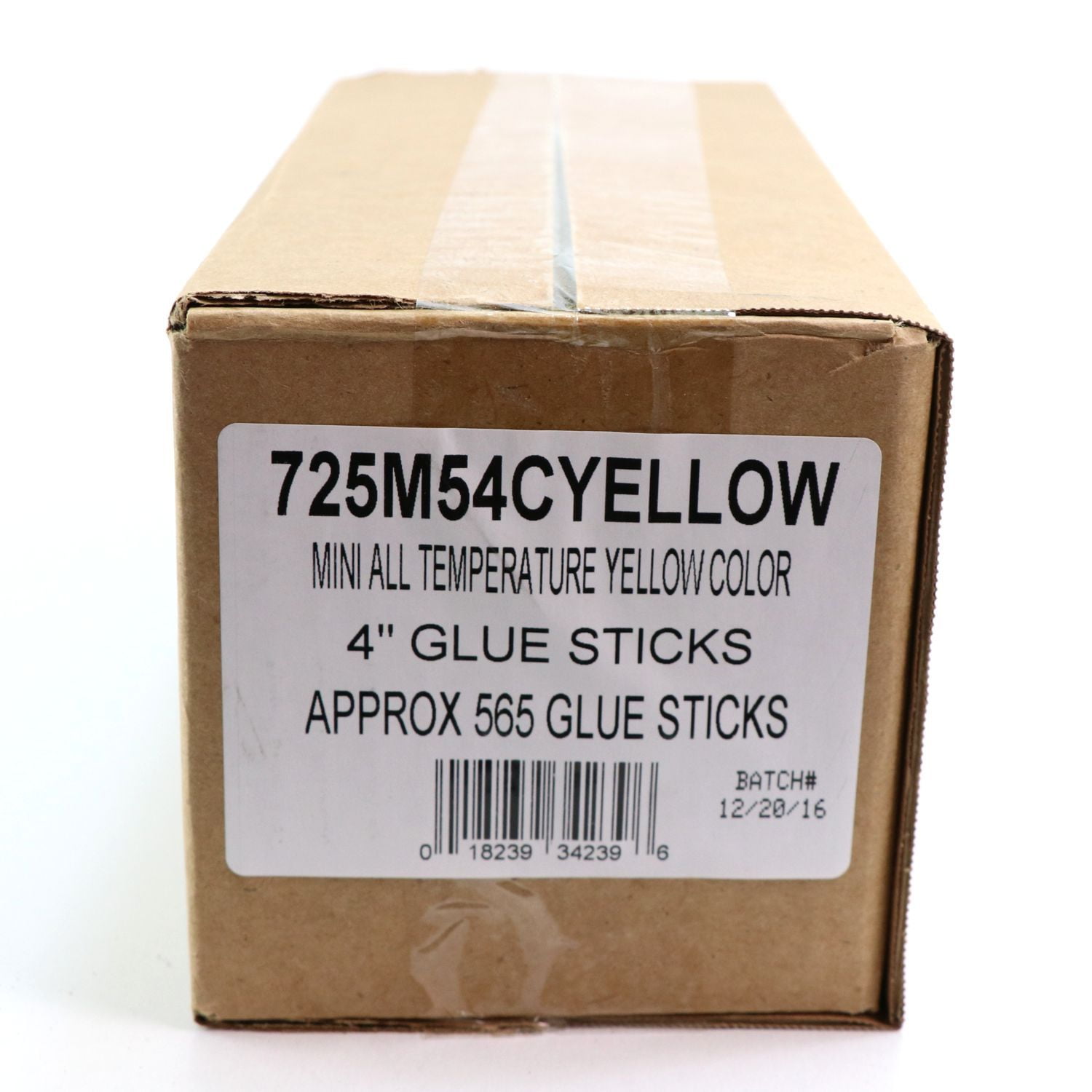 725M54CYELLOW Mini Size 4" Yellow Color Hot Glue Stick - 5 lb Box