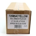 thumbnail image 3 of 725M54CYELLOW Mini Size 4" Yellow Color Hot Glue Stick - 5 lb Box, 3 of 3