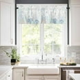 thumbnail image 3 of Kitchen Curtains Set, Teal Blue Coastal Kitchen Curtains and Valances Set, Nautical Summer Beach Sea Turtle Coral Rod Pocket Tier Curtains 24 Inch Length for Cafe/Bedroom Windows, 3 of 6