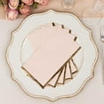 thumbnail image 6 of Balsa Circle 50 Blush Plain Soft 2 Ply Dinner Table Paper Napkins with Gold Foil Edge Party Events Decorations, 6 of 8