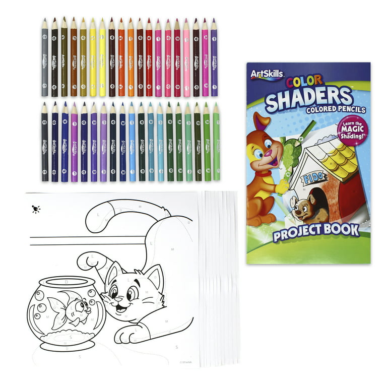 Artskills Color Shaders Colored Pencils 52 Piece Set