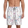 thumbnail image 1 of Balery Cartoon Cute Rabbit Pantalones cortos de pijama de punto de algodón para hombre con cinturilla y bolsillos-4X-Large, 1 of 6