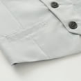 thumbnail image 5 of CHICTRY Baby Boys 4 Piece Formal Suit Gentlemen Outfit Bow Tie +Shirt +Tuxedo Vest +Pants Set Wedding Party Suit Grey 3-4, 5 of 7