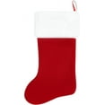 thumbnail image 2 of Dbfengbilian 20 Inches Christmas Stockings with Customizable Letters, Large Christmas Stockings with Super Soft Plush Cuff Embroidered Letter - Red W, 2 of 8