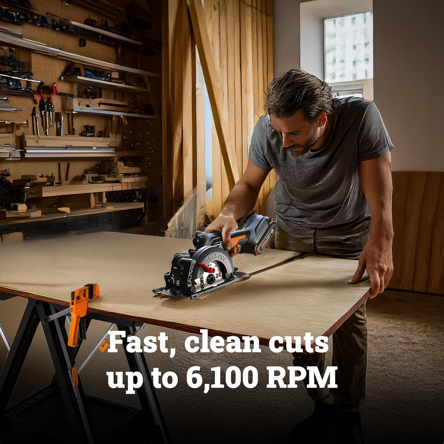 WORX WX531L.9 20V Cordless Compact Circular Saw photo 4