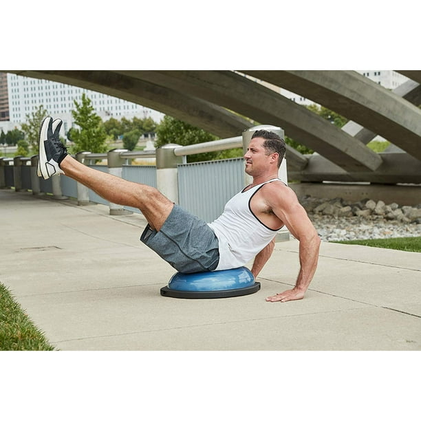 BOSU Sport Balance Trainer Travel Size Allows for Easy Transportation and Storage 50cm Blue Black Walmart