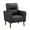 Black-Upgraded, variant on Lohoms Modern PU Faux Leather Accent Armchair Accent Arm Club Chair, Black