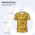 thumbnail image 3 of Lsque Sunflowers1 Pattern Mens Polo Golf Shirts Funny Graphics Shorts Sleeve Button Shirts Baseball T-shirt-XX-Large, 3 of 7
