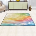 thumbnail image 3 of Ryvnso Shiny Rainbow Area Floor Mat Non-Slip Carpet Soft Rugs Doormats 60" x 39", 3 of 7