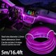 thumbnail image 3 of El Wire Luz De Neón 16.4Ft 360 ° Iluminación Coche Led Cuerda De Luz Diy Atmósfera Flexible Para Automoción Interior Del Coche Decoración De Fiesta En El Jardín, Púrpura Muyoka Hogar, 3 of 7