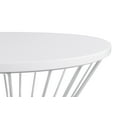 thumbnail image 4 of Elle Decor Lulu Modern Hourglass End Table with Metal Top for Bedroom White, 4 of 6