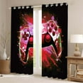 thumbnail image 5 of Psoiuetr Gamepad Blackout Curtains Teens Boys Kids Gaming Video Game Room Bedroom Living Room Decor Darkening Window Treatments Drapes Grommet Red 2 Panel 52" W x 84" L, 5 of 5