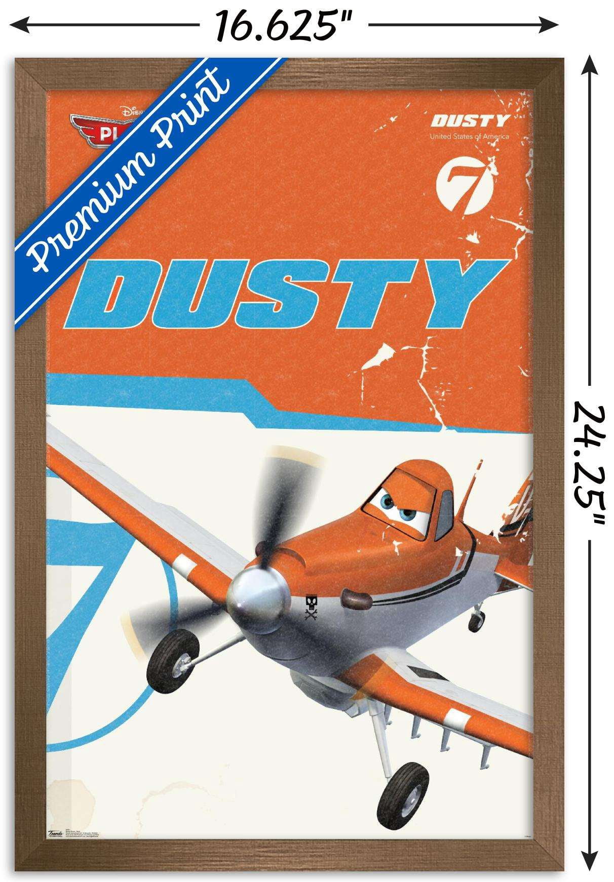 Disney Planes - Dusty Wall Poster, 14.725" x 22.375", Framed