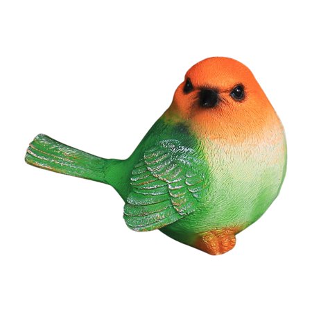 Realistic Bird Figurine Garden Statue Decorative Miniature Arts Animal Model Toy Green
