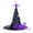 Purple, variant on SAWOBUUN Halloween Women Witch Hat Ribbon Tulle Bow Halloween Pointed Wizard Hat Party Accessory