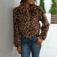 thumbnail image 4 of Tuphregyow Women Winter Long Sleeve Coat Trendy Warm Oversized Loose Outerwear with Pocket Jacket Zip Down Fuzzy Fleece Open Front Hooded Cardigans Solid Brown S, 4 of 9