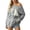Grey, variant on Jane Wardrobe Patchwork Sailboat Off Shoulder Sweatshirt Women's Oversized Two-Wear Long Sleeve Nautical Layering Pullover 1PC S-XXL Plus Size Friendly