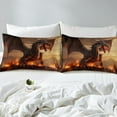 thumbnail image 4 of Erosebridal 3D Dragon Duvet Cover Full Magical Animal Bedding Sets, Jungle Comforter Cover Pterosaur Dinosaur Bed Set, Wild Animal Bedding Red Fire Decoratives Lightweight, 4 of 5