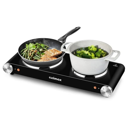 Cusimax 23.03 Inch 2-Coil Stainless Steel Countertop Burners