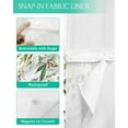thumbnail image 3 of No Hook Shower Curtain with Snap in Liner, Frog Mushroom Flowers Watercolor Plant Leaves Hotel Shower Curtains for Bathroom, Washable Shower Curtain Liner Set with Mesh Top Window, 72”x78”, 3 of 6