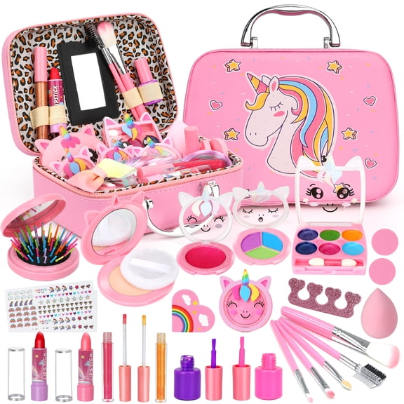 Sendida Kids Makeup Kit Girl Toys, Washable Makeup Princess Toys for Girls Age 3-12 Birthday Gift