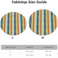 thumbnail image 2 of Round Fitted Tablecloth 52 Inch, Dyed Stripes Round Table Cover Breathable Table Cloth Wipe Clean Table Cover for Restaurant, Picnic, Indoor and Outdoor Dining, 2 of 7