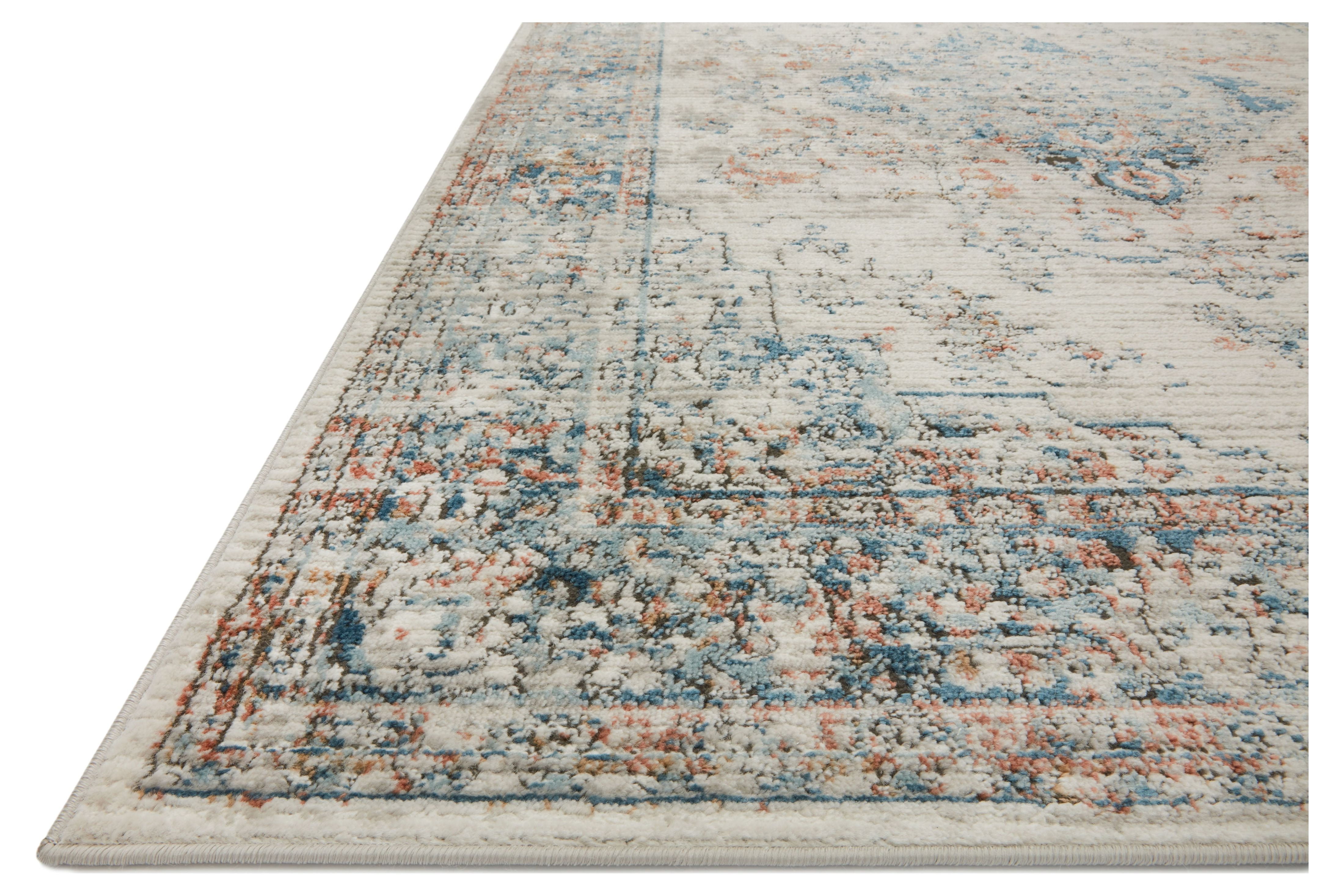 Loloi Bianca Collection BIA-10 Ivory / Ocean, Abstract Area Rug 11'-6" x 15'