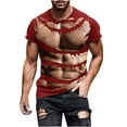 thumbnail image 3 of SCSAlgin Muscle Tee Shirts for Men Funny T-Shirt with Abdominal Muscle 3D Printed Graphics, 3 of 5