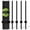 Black, variant on CLEASO 10 Pack 5 FT Green Metal Fence Posts, Heavy Duty U-Post Fence Stakes, Rustproof Powder-Coated Steel for Wire Fencing, Farm, Yard, Garden and Chicken Coop
