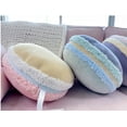 thumbnail image 4 of Peluche de almohada de postre macarrón azul de 35 cm, 4 of 5