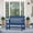 Navy, variant on MUCHENGHY 48" Outdoor Garden Bench, 550lbs Weatherproof HDPE Porch Seat, Black