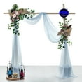 thumbnail image 2 of MDS pack of 2 panels (30" width x 20Ft Long) Wedding Arch Draping Fabric sheer Chiffon Fabric Drapery for Wedding Ceremony - baby Blue, 2 of 7