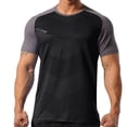 thumbnail image 3 of Bibifish Mens T-Shirts Slim Fit Raglan Sleeve Color Block Tshirts Summer Athletic Quick Dry Short Sleeve Tee Tops, 3 of 3