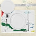 thumbnail image 3 of Ambesonne Island Place Mats Set of 4, Bahamas Map Beach Ocean, Standard Size, Hunter Green Blue Red, 3 of 6