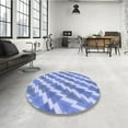 thumbnail image 4 of Ahgly Company Machine Washable Indoor Rectangle Transitional Royal Blue Area Rugs, 5' x 7', 4 of 7