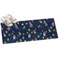 thumbnail image 2 of Hallway Runner Rug 2'x6', Navy Blue Space Kitchen Runner Rugs Non-Slip Carpet Mats, Rocket Planet Star Colorful Bedside Rugs Runners Washable Floor Carpet for Bathroom Laundry Room, 2 of 8