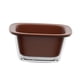 thumbnail image 5 of Cesta de almacenamiento hecha a mano, bandeja para servir, estante redondo rústico multiusos para frutas, para mesa de centro, encimera, P , Rojo rojo oscuro, 5 of 8