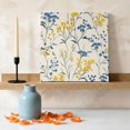 thumbnail image 3 of Ships Next Day Canvas Wall Art 8"x8",Yellow Blue Flowers Wood Framed Canvas Print Painting,Watercolor Botanical Floral Plants Ready to Hang Small Picture Wall Decor for Home Bathroom Nursery Kitchen, 3 of 9